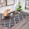 Derry Gray 2x8 Shag Rug Runner Area Rug for Hallway, Walkway, Entryway, or Foyer - Transitional Shaggy, Diamond Carpet view 1