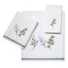 Avanti Linens - Hand Towel, Soft & Absorbent Cotton Towel (Ombre Leaves Collection), 28.00" x 16.00", White view 2