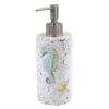 Avanti Linens - Soap Dispenser/Lotion Pump, Resin Bathroom Accessories, Guest Bathroom Essentials, Sea Inspired Bathroom Decor (Coastal Terrazo Collection) view 1