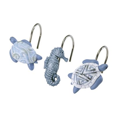 Avanti Linens - Shower Curtain Hooks, 12 Pack, Coastal Home Decor, Caicos