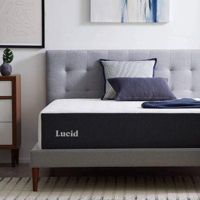 Lucid 14 Inch Memory Foam Mattress - Medium Firm Feel - Infused with Refreshing Bamboo Charcoal and Cooling Gel - Bed in a Box - Temperature Regulating - Pressure Relief - Breathable - California King