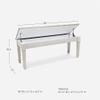 Signature Design by Ashley Skempton Farmhouse Storage Bench, Distressed Finish, Seat With Hidden Storage, Wood, 48" W x 15" D x 18.5" H, White & Light Brown view 3