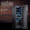 Ivation 12 Bottle Compressor Wine Cooler Refrigerator w/Lock, Large Freestanding Wine Cellar Fridge, 41f-64f Digital Temperature Control Glass Door Black view 2