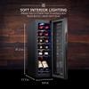 Ivation 12 Bottle Compressor Wine Cooler Refrigerator w/Lock, Large Freestanding Wine Cellar Fridge, 41f-64f Digital Temperature Control Glass Door Black view 4