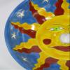 14" round TALAVERA VESSEL SINK Mexican handmade ceramic bathroom basin, folk art view 3