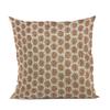 Plutus Brands Brown Plutus Eyelashes Dot Luxury Throw Pillow 20 in x 20in, Double Sided 20" x 20" view 1