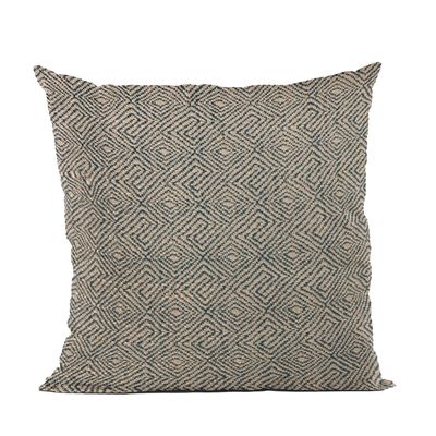 Plutus Brands Blue Plutus Gem Plaid Luxury Throw Pillow 22 in x 22in, Double Sided 22" x 22"