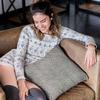 Plutus Brands Blue Plutus Gem Plaid Luxury Throw Pillow 22 in x 22in, Double Sided 22" x 22" view 2