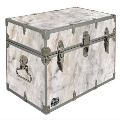 C&N Footlockers Designer Storage Trunks - Nature Themes - 32 x 18 x 13.5 Inches - Durable and Built to Last - Lockable (Marble)