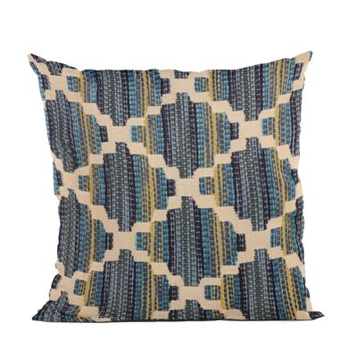 Plutus Brands Blue Plutus Lights Diamond Luxury Throw Pillow 20 in x 20in, Double Sided 20" x 20"