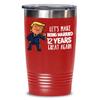 12th Anniversary Trump Tumbler Twelfth Year Married Silk Celebration Funny Coffee Travel Mug For Wife or Husband view 1