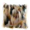 Plutus Brands Multi-Color Plutus Fancy Feather Animal Faux Fur Luxury Throw Pillow 24 in x 24in, Double Sided 24" x 24" view 1