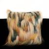 Plutus Brands Multi-Color Plutus Fancy Feather Animal Faux Fur Luxury Throw Pillow 24 in x 24in, Double Sided 24" x 24" view 2