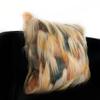 Plutus Brands Multi-Color Plutus Fancy Feather Animal Faux Fur Luxury Throw Pillow 24 in x 24in, Double Sided 24" x 24" view 3
