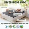 Grounding Mat, Grounding Sleep Mat 54x 71 Perforated Design 100% Conductive Carbon Leatherette Grounding Mats, Fits for Full Size view 3