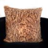 Plutus Brands Brown, Beige Plutus Jungle Cat Animal Faux Fur Luxury Throw Pillow 26 in x 26in, Double Sided 26" x 26" view 2