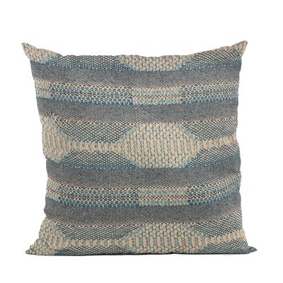 Plutus Brands Blue Plutus Lake Stripe Luxury Throw Pillow 22 in x 22in, Double Sided 22" x 22"
