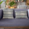 Plutus Brands Blue Plutus Lake Stripe Luxury Throw Pillow 22 in x 22in, Double Sided 22" x 22" view 3