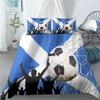 REALIN Soccer Duvet Cover Set Sports Bedding Football Shoot Door Frame Flags Bed Sets 2/3/4PCS Quilt Covers/Sheets/Pillow Shams,Twin/Full/Queen/King (D,Queen-228x228cm-3PCS) view 1