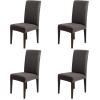 4 Pack Dining Chair Covers, Stretch Spandex Removable Washable Protector Chair Slipcovers for Dining Room Kitchen Hotel (Dark Gray) view 1