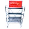 FixtureDisplays 18" Wide Beverage Rack Wire Shelf 4 Level Magazine Newspaper Publication Stand Soda Packaged Goods Bakery 11490-NF view 1