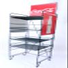 FixtureDisplays 18" Wide Beverage Rack Wire Shelf 4 Level Magazine Newspaper Publication Stand Soda Packaged Goods Bakery 11490-NF view 4