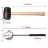 YiePhiot Coconut Opener Tools with Hammer, Super Safe & Easy to Open Young Coconuts Tool, Food Grade Stainless Steel Coconut Opener Set, Rubber Mallet with Handle view 2