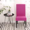 2 Pack Dining Chair Covers, Stretch Spandex Removable Washable Protector Chair Slipcovers for Dining Room Kitchen Hotel (Rosy) view 2