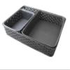 Dependable Industries inc. Essentials Set of 3 Shelf Drawer Storage Baskets Multi Purpose Bath Bedroom Kitchen (Black) view 1