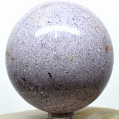 2.5" 385g Sparkling Lilac Lepidolite Sphere Polished Natural Litha Mica/Flower Sugilite Gemstone Crystal Mineral Ball - Madagascar + Stand