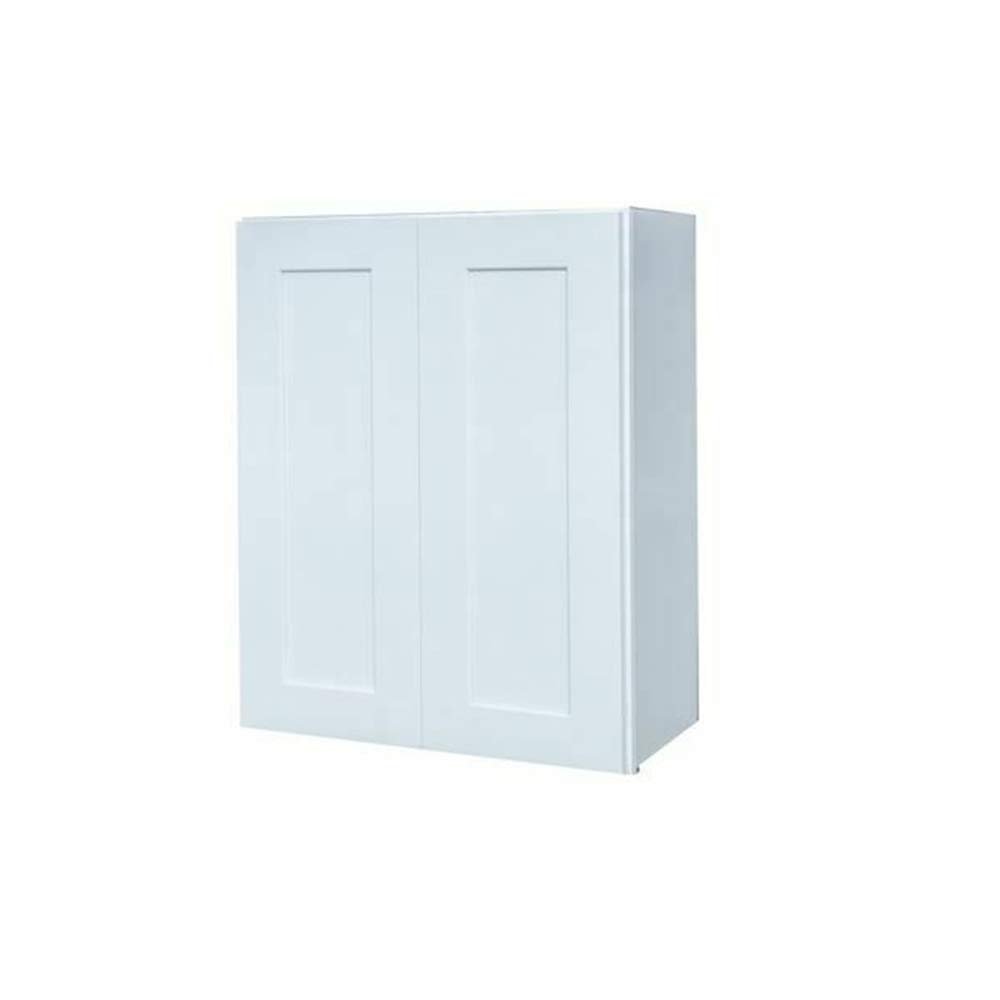 Thaweesuk Shop White 33 inch Bathroom Vanity Shaker Traditional Cabinet Double Door Base Kitchen Wall New Birch Solid Wood Hardwood Plywood 33" Wide x 42" High x 12" Deep of Set