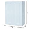 Thaweesuk Shop White 33 inch Bathroom Vanity Shaker Traditional Cabinet Double Door Base Kitchen Wall New Birch Solid Wood Hardwood Plywood 33" Wide x 42" High x 12" Deep of Set view 3
