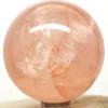 2.1" 210g Rainbow Sparkling Hematoid Fire Quartz Sphere Polished Natural Traslucent Gemstone Crystal Mineral Ball - Madagascar + Stand view 1