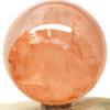 2.1" 210g Rainbow Sparkling Hematoid Fire Quartz Sphere Polished Natural Traslucent Gemstone Crystal Mineral Ball - Madagascar + Stand view 3