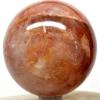 2.4" 335g Red Fire Hematoid Quartz Sphere Polished Natural Sparkling Gemstone Crystal Mineral Collectible Dcor Ball - Madagascar + Stand view 3
