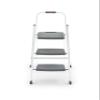 Rubbermaid 3-Step Steel Ladder, Folding Step Stool with Hand Grip and Non-Slip Feet, White, Tested to ANSI US Safety Standards, No Assembly Required (Amazon Exclusive) view 2