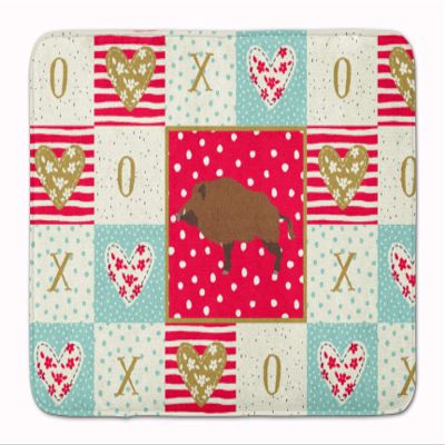 Caroline's Treasures Wild Boar Pig Love Machine Washable Memory Foam Mat doormats, Multicolor