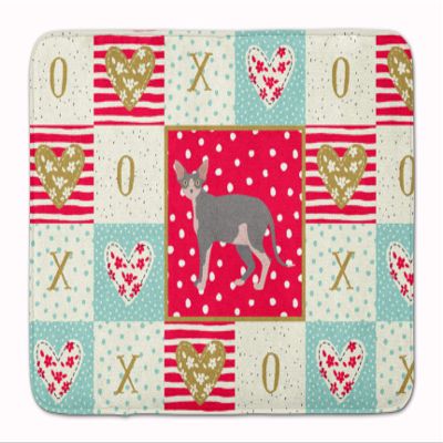 Caroline's Treasures CK5719RUG Sphynx #2 Cat Love Machine Washable Memory Foam Mat, Red, Bathroom Rug, Non-Slip Bath Mat, Durable Thick Washable Rugs for Kitchen, Bathroom Quick Dry, Decorative Artwor