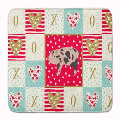 Caroline's Treasures Mini Miniature Pig Love Machine Washable Memory Foam Mat doormats, Multicolor