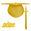 Happy Secret Matte Graduation Cap with 2026 Tassel for Adults Adjustable Elastic Unisex for High School College Ceremony Gold view 1