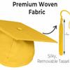 Happy Secret Matte Graduation Cap with 2026 Tassel for Adults Adjustable Elastic Unisex for High School College Ceremony Gold view 2