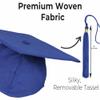 Happy Secret Matte Graduation Cap with 2026 Tassel for Adults Adjustable Elastic Unisex for High School College Ceremony Royal Blue view 2