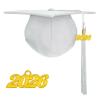 Happy Secret Matte Graduation Cap with 2026 Tassel for Adults Adjustable Elastic Unisex for High School College Ceremony White view 1