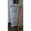 Bathroom Free Standing Cabinet Linen Tower Oak Brown Modern Contemporary MDF Finish Includes Hardware view 4