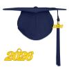 Happy Secret Matte Graduation Cap with 2026 Tassel for Adults Adjustable Elastic Unisex for High School College Ceremony Navy view 1