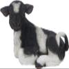 True To Nature 23.3 x 10.5 x 12.8 cm Resin Cow Black and White Lying, Multi, One Size view 1