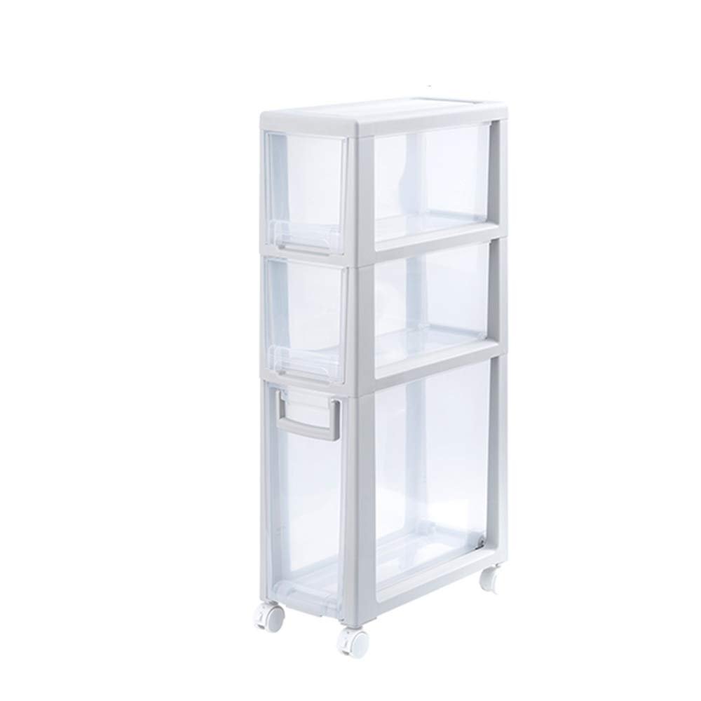Bathroom Shelves WFF Bathroom Floor Cabinet with Drawer Lockers, Space Saving, Multifunctional Home Decoration for Bedroom, Bathroom, Kitchen and Office (Size : 3 Layers)