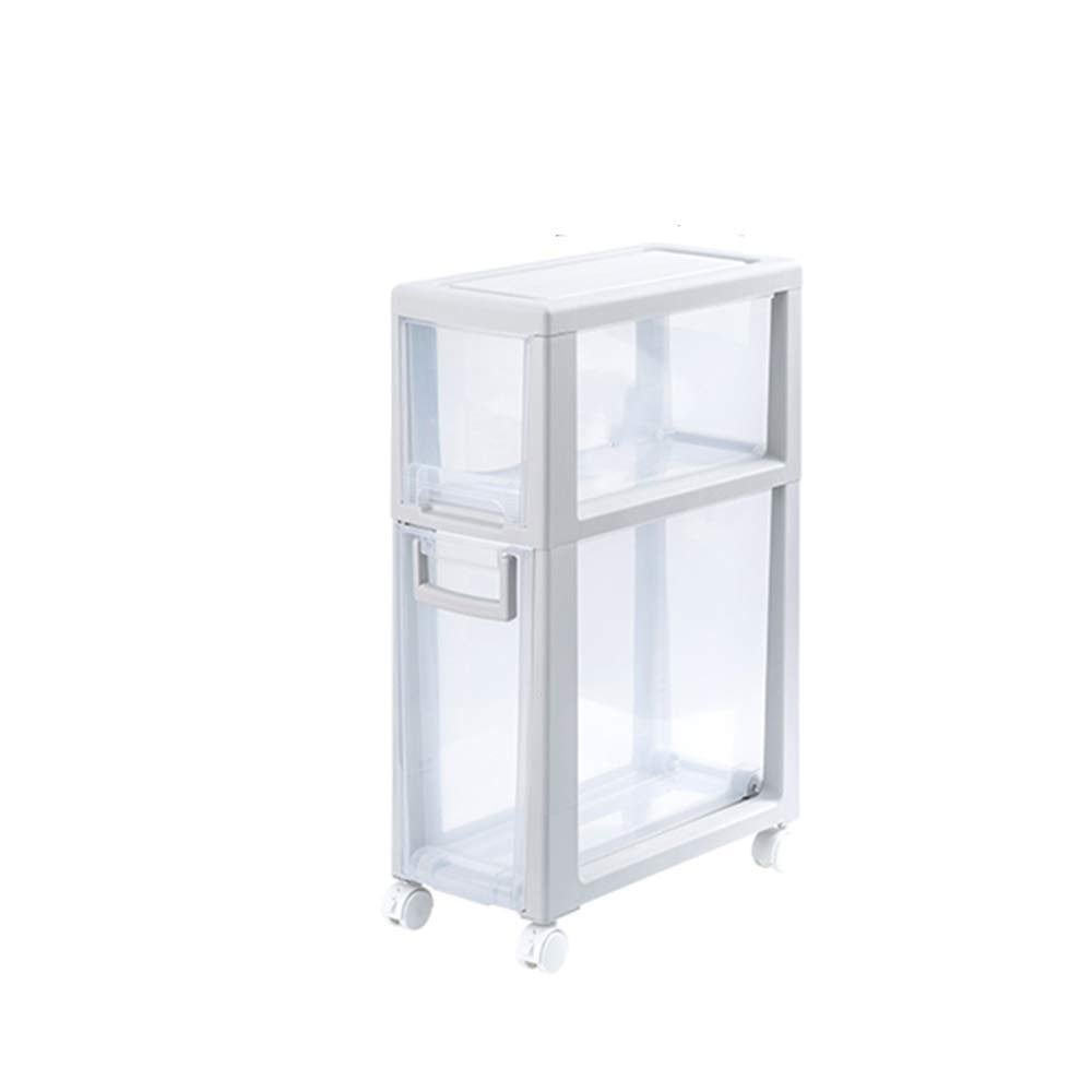 Bathroom Shelves WFF Bathroom Floor Cabinet with Drawer Lockers, Space Saving, Multifunctional Home Decoration for Bedroom, Bathroom, Kitchen and Office (Size : 2 Layers)