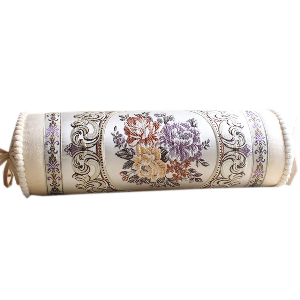 European Style Sofa Candy Pillow Luxurious Long Cervical Bolster Pillow Cylinder Neck Pillow Round Roll Pillow for Feet & Neck Support (Style-10, 1550CM)