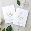 Wedding Day Vow Books for My Bride and Groom His Her Marriage Vows Personalized Lined Cursive Handwritten - Set of 2 Books view 1
